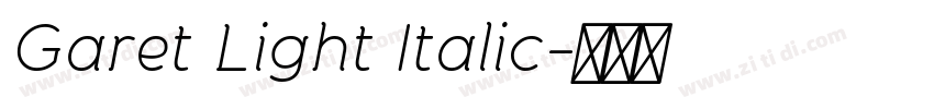 Garet Light Italic字体转换